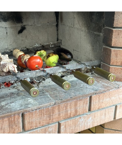 Шампур на подарунок з гільзою 1 шт 45 см Gorillas BBQ SKK9