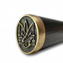Шампур с деревянной ручкой 1 шт Украинский герб (овал) SKK19