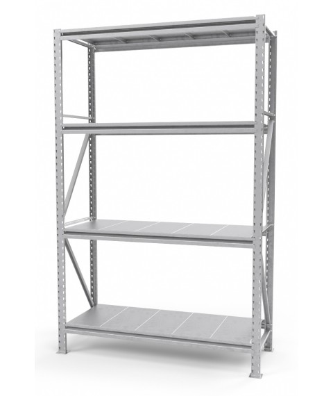 Rack the strengthened SN zinced with regiments of type-setting galvanized 2000х1535х500 mm. (4 tiers)