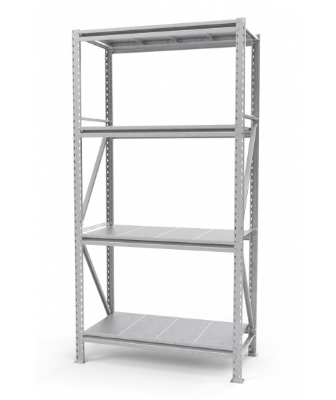 Rack the strengthened SN zinced with regiments of type-setting galvanized 2000х1230х900 mm. (4 tiers)