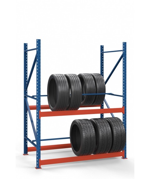Colored rack for tires SN-Sh_2 2000х1230х900 (2 tiers)