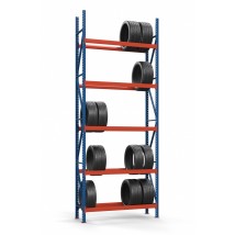 Colored rack for tires SN-Sh_1 4000х1535х500 (5th tier)