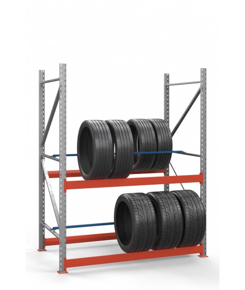 Galvanized rack for tires SN-Sh_2 2000х2450х900 (2 tiers)