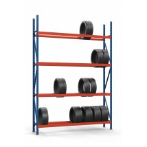 Colored rack for tires SN-Sh_1 3000х1535х500 (4 tiers)