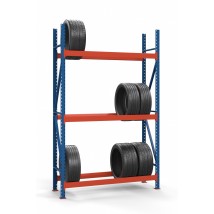 Colored rack for tires SN-Sh_1 2500х1230х500 (3 tiers)