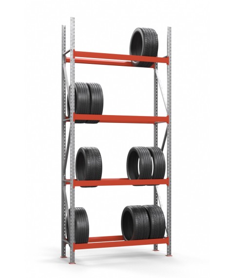 Galvanized rack for tires SN-Sh_1 3000х1230х500 (4 tiers)