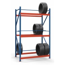 Colored rack for tires SN-Sh_2 2500х1840х900 (3 tiers)