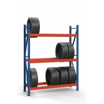 Colored rack for tires SN-Sh_1 2000х2450х500 (3 tiers)