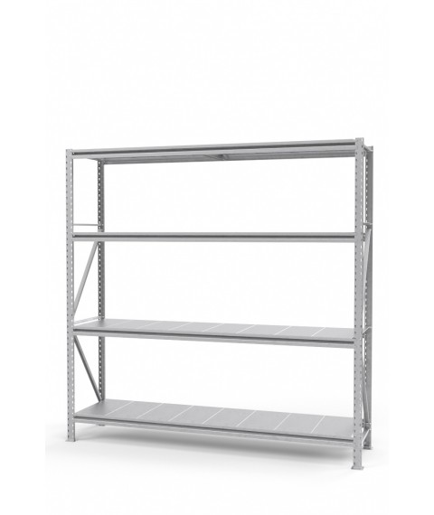 Rack the strengthened SN zinced with regiments of type-setting galvanized 2500х2450х800 mm. (4 tiers)