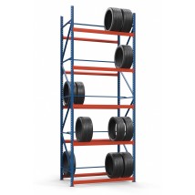 Colored rack for tires SN-Sh_2 4000х2450х900 (5th tier)