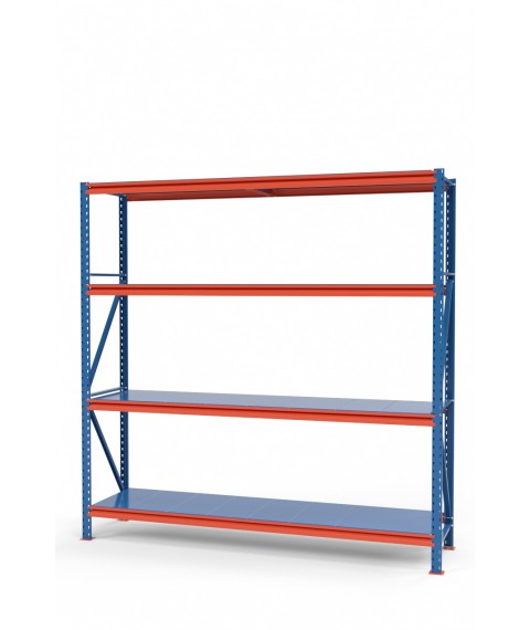 Rack the strengthened SN colored with type-setting colored regiments of 2500х2450х600 mm. (4 tiers)