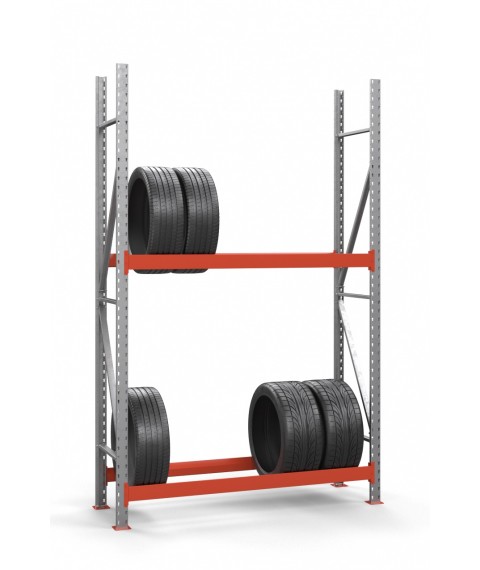 Galvanized rack for tires SN-Sh_1 2500х2450х500 (2 tiers)
