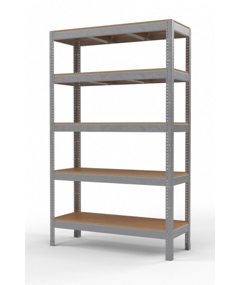 The rack of ChK-300 zinced with regiments chipboards of polished 2500х1440х460 mm. (5 shelves)