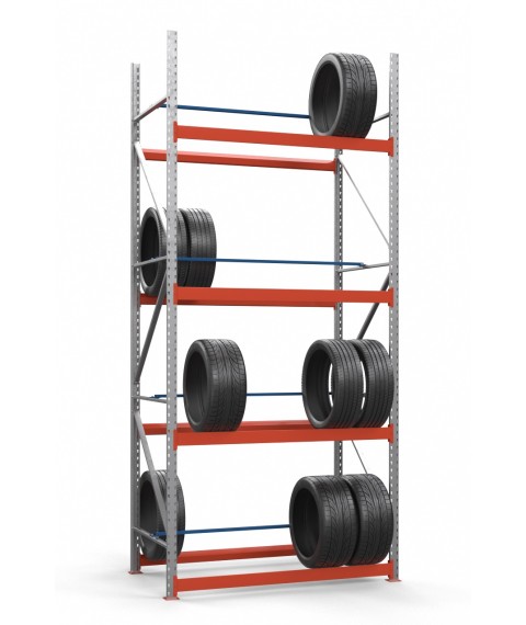 Galvanized rack for tires SN-Sh_2 3000х1230х900 (4 tiers)
