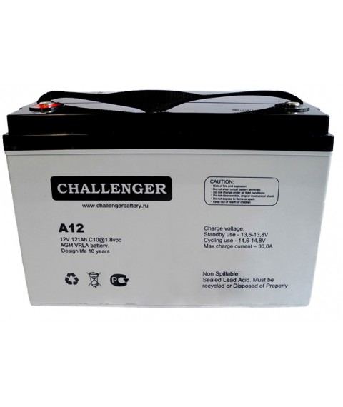 Accumulator battery Challenger A12-134, AGM, 12 years