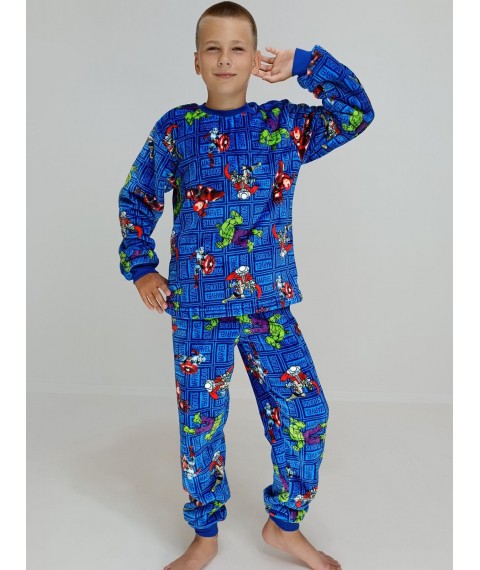 Children's winter pajamas superheroes 158 cm Blue 88537450-5