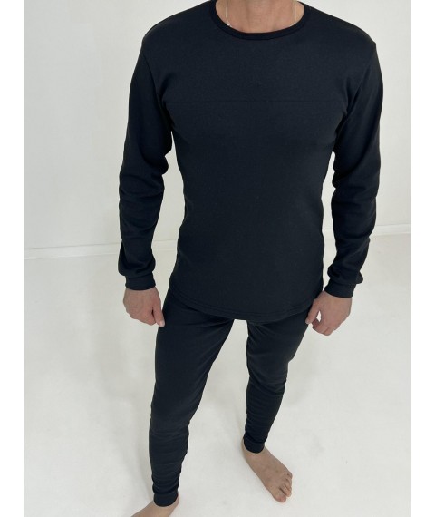 Men's thermal underwear with fleece (suit) 58-60 Black 19122144-3