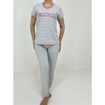 Women's suit Polka dot (T-shirt + pants) 54-56 Gray 95277239-1