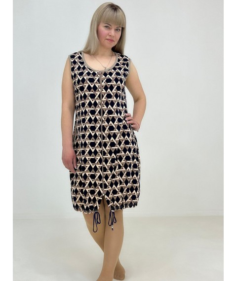 Халат молодіжний кулір Трикутники Triko 50-52 Коричневий (87222937-2)