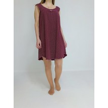 Women's nightgown Polka dot (cool) 46-48 Burgundy 27751520-1