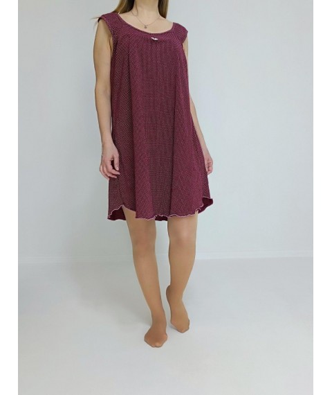 Women's nightgown Polka dot (cool) 50-52 Burgundy 27751520-2