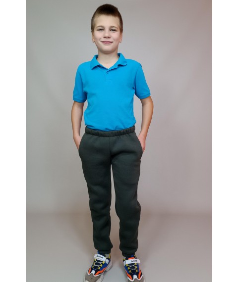 Теплі спортивні штани на хлопчика 134см Чорні Triko 41816824-2
