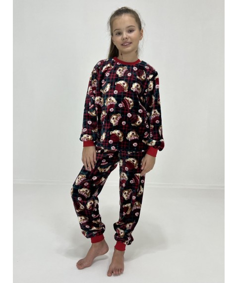 Children's winter pajamas New Year's bear 158 Green-red 27241079-5