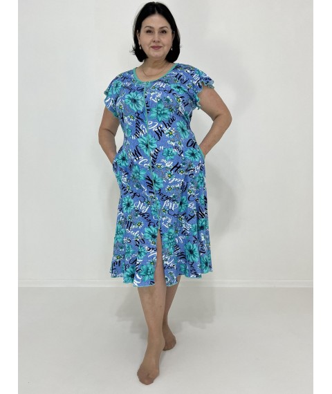 Women's robe with valance Olivia 60-62 Turquoise 11372423-3