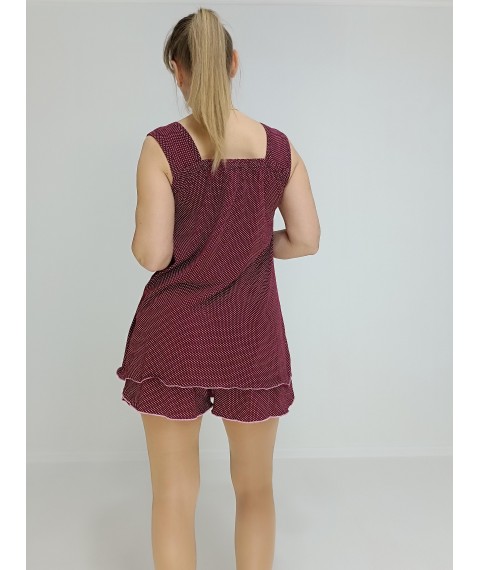 Women's knitted pajamas 46 Dark cherry Triko (64351854-1)