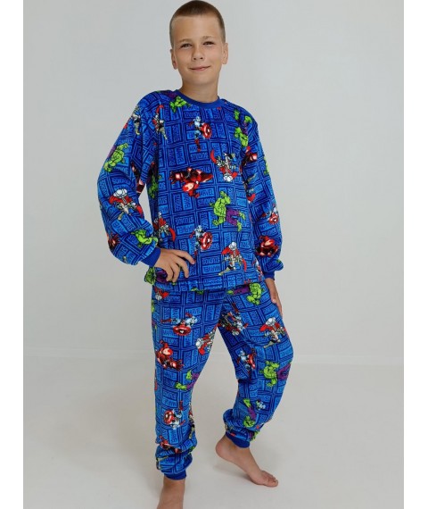 Children's winter pajamas superheroes 140 cm Blue 88537450-2