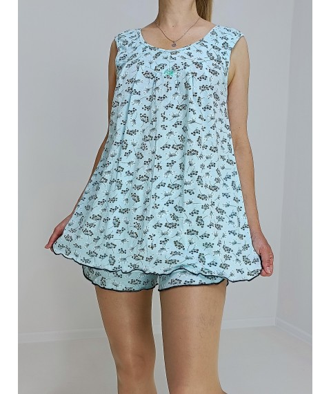 Women's pajamas Turquoise suit Kalina (T-shirt + shorts) 54-56 (79678930-3)