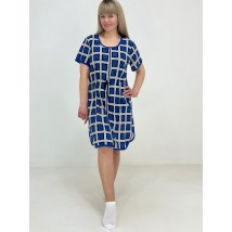 Халат домашний в клетку Кулиска Triko 50-52 Синий (68454641-2)
