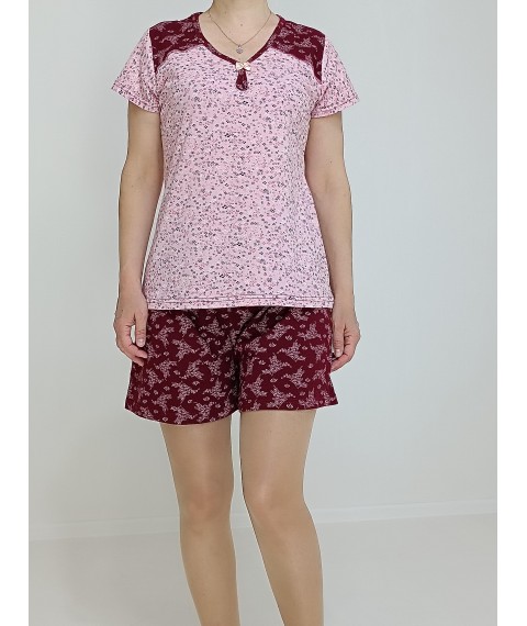 Women's pajamas (T-shirt + Shorts) 58-60 Burgundy (24292063-3)
