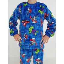 Children's winter pajamas superheroes 134 cm Blue 88537450-1