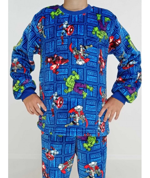 Children's winter pajamas superheroes 140 cm Blue 88537450-2