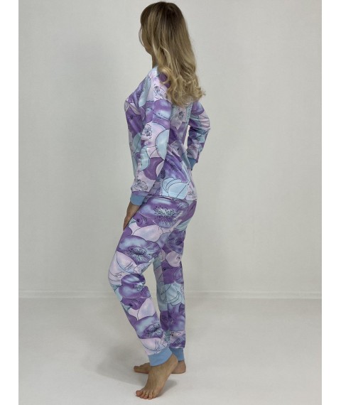 Women's pajamas Lilac flowers 60-62 Lilac-blue 81796532-5
