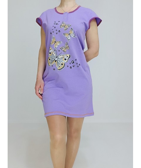 Women's tunic with butterflies 44-46 Lilac Triko 14430651-1