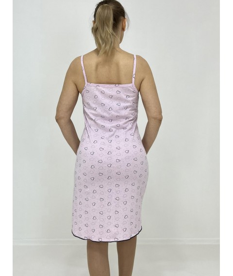 Nightgown with straps Hearts 54-56 Pink 88975367-3