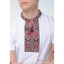 Classic men's white embroidered T-shirt “Hutsul (cherry embroidery)”