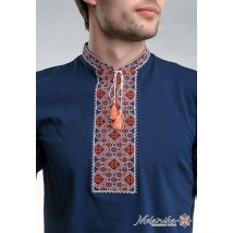 Men's T-shirt with short sleeve embroidery “Cossack (red embroidery)”
