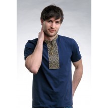 Original men's embroidered T-shirt “Cossack (green embroidery)”