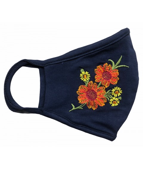 Embroidered protective mask