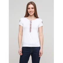 Stylish embroidered t-shirt for the summer with cherry embroidery "Tenderness" S