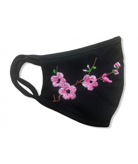 Embroidered Sakura Face Shield