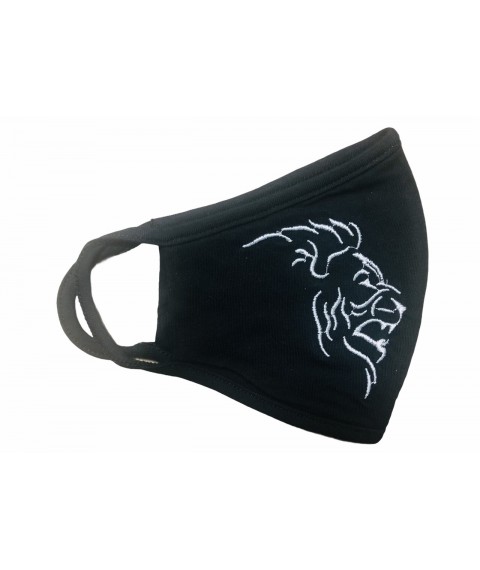 Embroidered protective lion mask