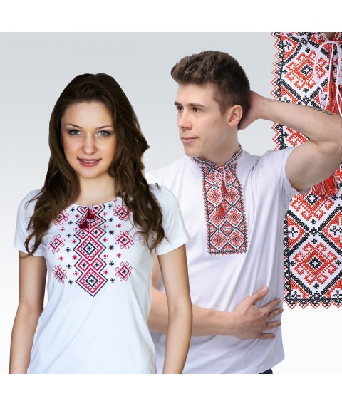 Men's short-sleeve T-shirt with classic Ataman embroidery