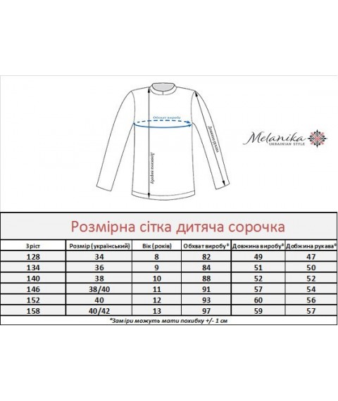Embroidered shirt for a boy in white with blue embroidery "Andrey"
