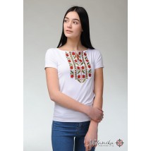 Youth women's embroidered T-shirt with floral patterns “Harmonious Natural Expression” XXL