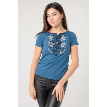 Original women's embroidered T-shirt for every day "Lily" XL