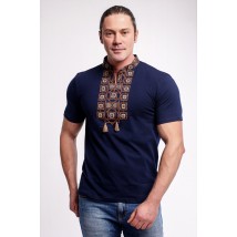 Fashionable men's T-shirt with embroidery “Talisman with brown” L